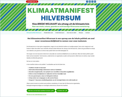 Klimaatmanifest Hilversum - Portfolio Sbddesign